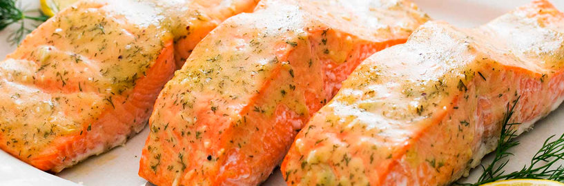 Salmão na Cerveja Pilsen
